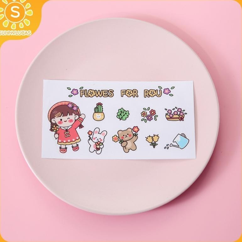 

Random Sticker Lucu Aesthtic Cute Botol Air Minum Anak Sticker Laptop Stiker Diary HP botol minum