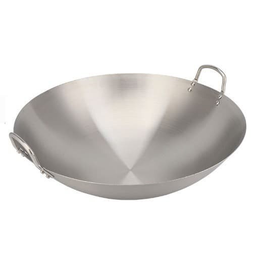 Happybull Wajan Penggorengan Stainless Diameter 40-47 Cm I Wajan Baja