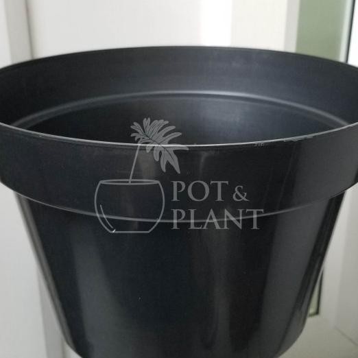 (Lusinan) Pot Plastik Hitam Koi 30 - Diameter 29 Cm Berkualitas