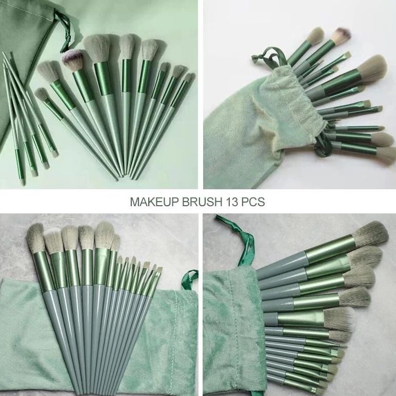 

[BELUDRU] Kuas Set ISI 13 pcs Kantong Beludru