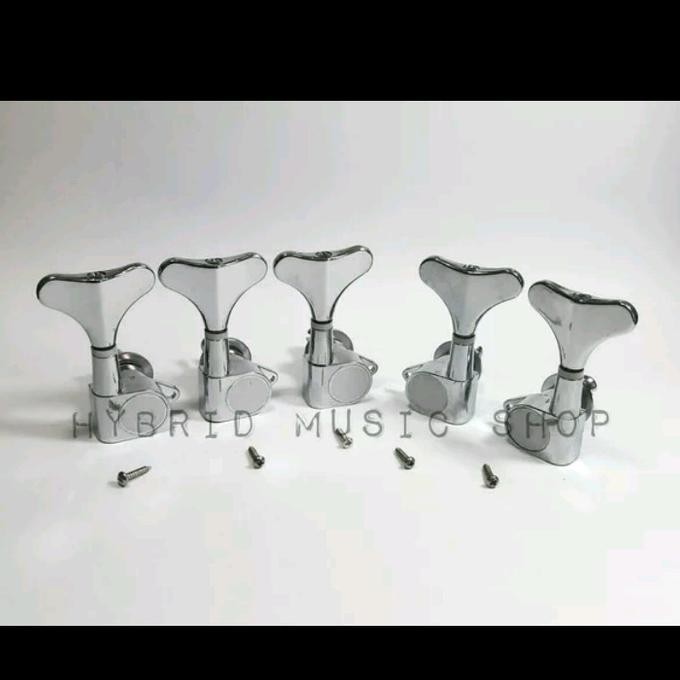 Dryer Bass Senar 5 String Chrome 1 Set Posisi Kanan Kiri 3R 2L ES77