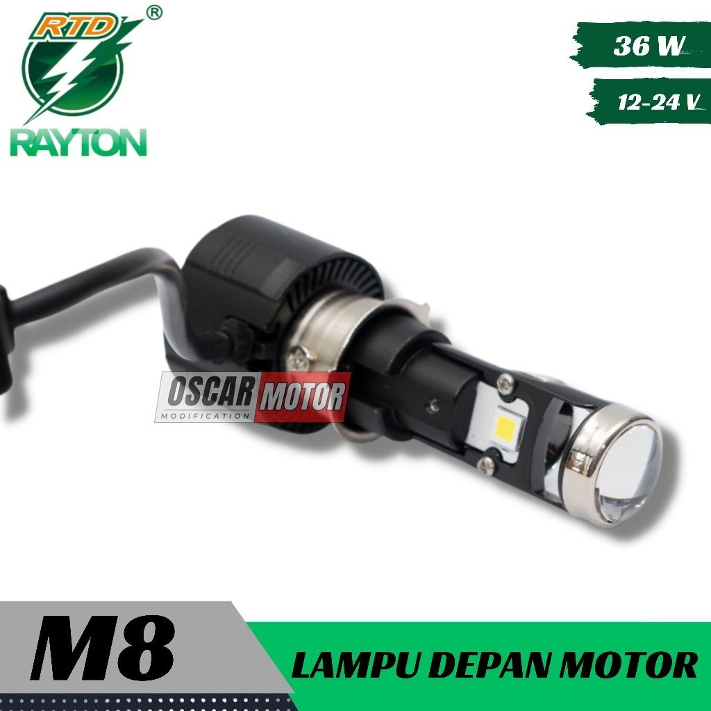 Lampu Utama LED RTD m8 projector mini h6 h4 hs1 projie HID LENSA MOBIL