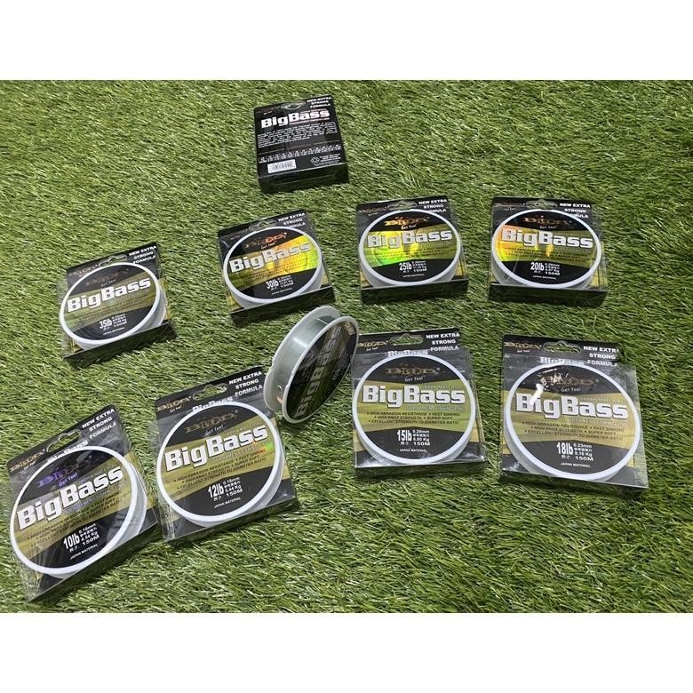 CR - SENAR PANCING BLOOD BIG BASS TOURNAMENT FISHING LINE 150M WARNA SEMU HIJAU TERLARIS