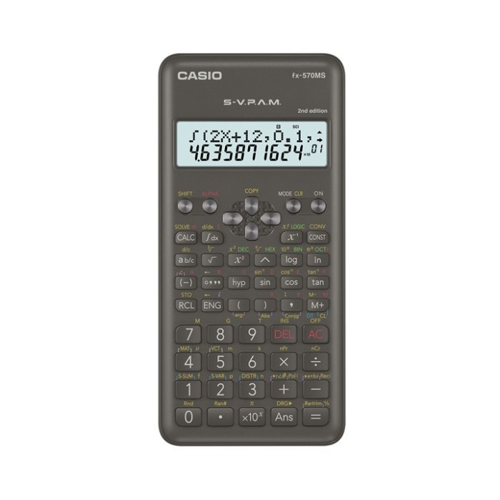 

Ready Casio Kalkulator FX-570MS Scientific Calculator Kuliah Sekolah FX 570