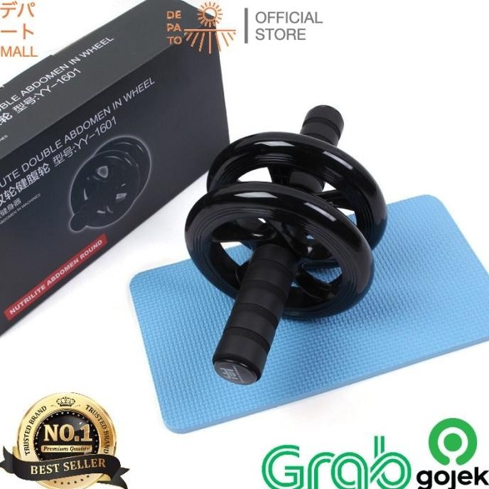Bestseller Ab Wheel Ab Roller Double Wheel Alat Sit Up Alat Gym 1601 B S002