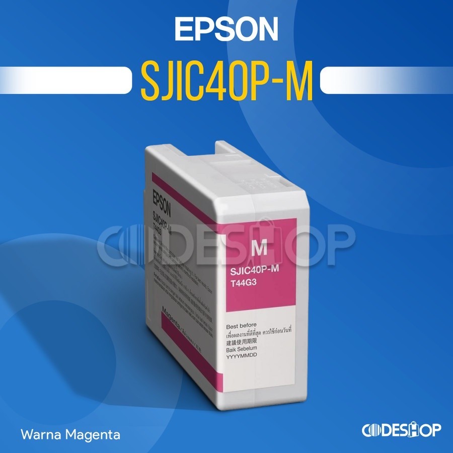Cartridge Ink Epson CW-C6050 Tinta Printer SJIC40P-M Magenta / Ungu