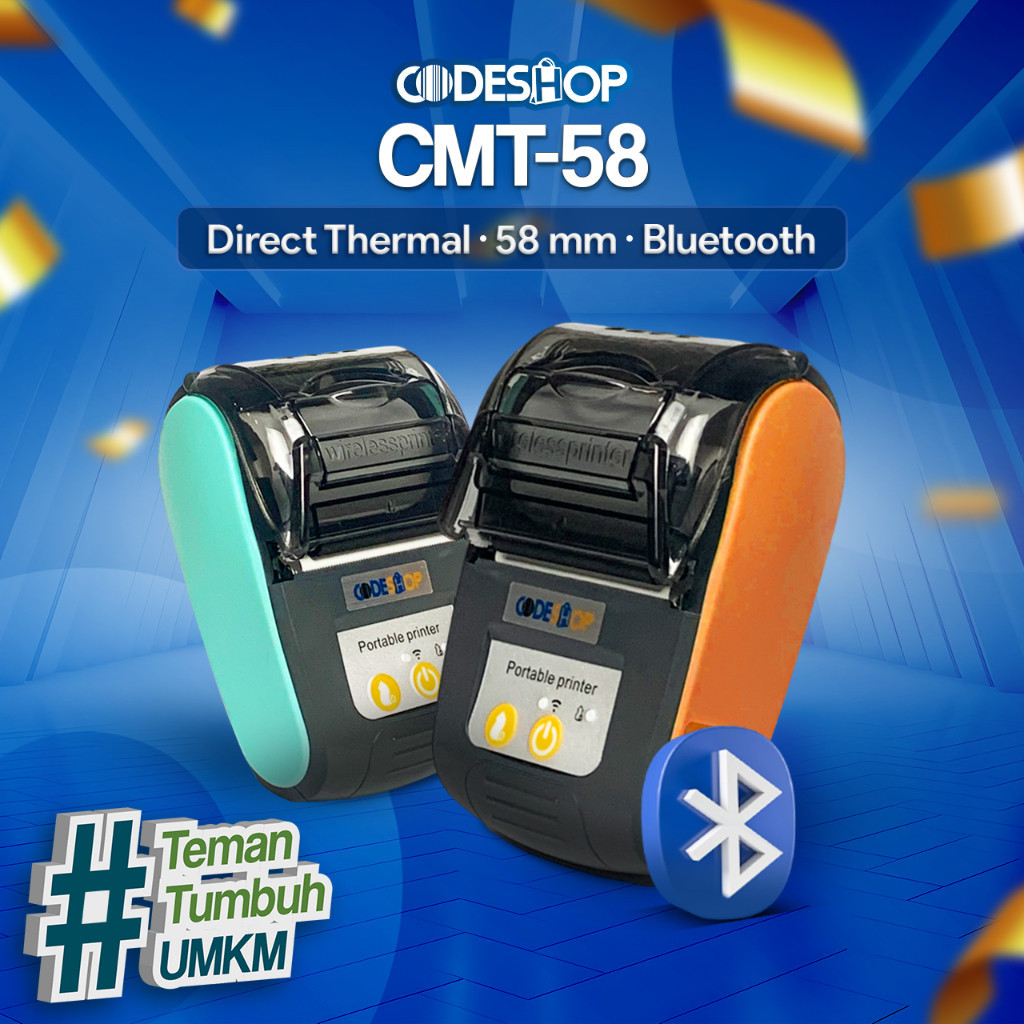 Printer Bluetooth HP CODESHOP CMT 58 - CMT-58 Cetak Struk Kasir