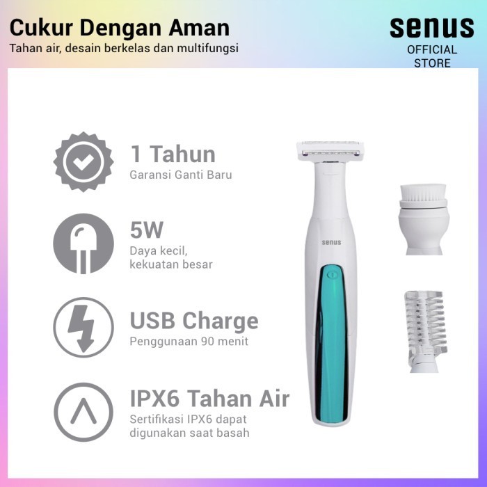Ready Senus alat cukur elektrik bulu ketiak, rambut, kumis shaver pria