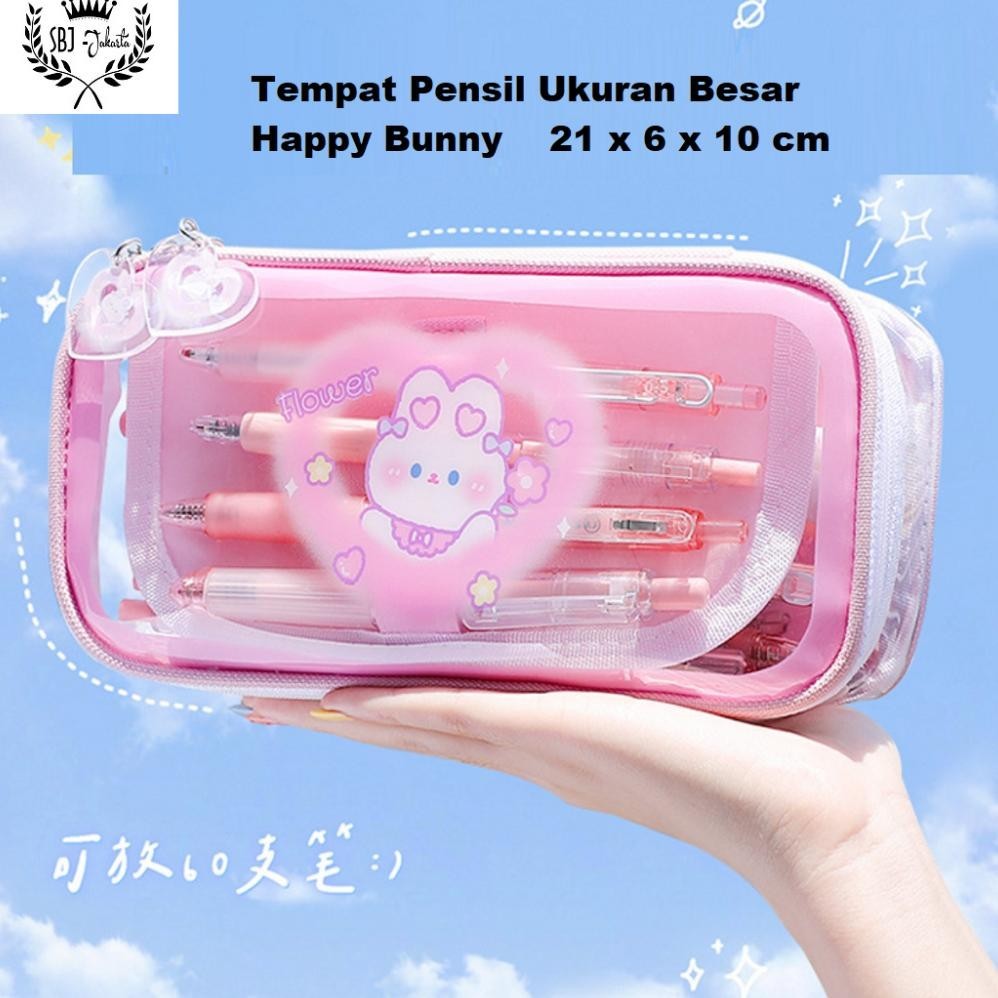 

Paling Murah!!! Tempat pensil Kotak Pensil anak perempuan cewek waterproof Happy Rabbit Kapasitas Besar Termurah