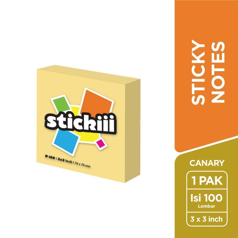

[Avjaya Stationery] Stickiii Sticky Notes Canary - STI SNTIT 115 K