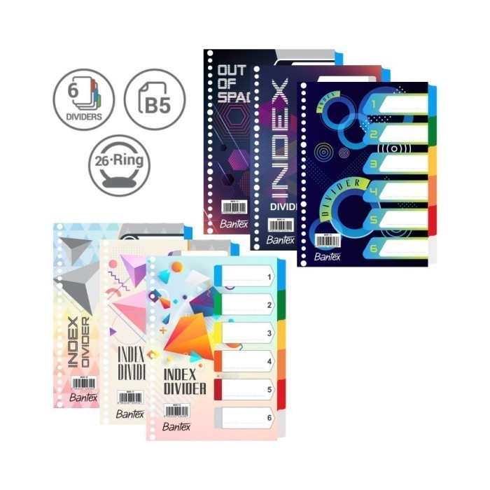 

[Avjaya Stationery] Bantex Dividers Fancy B5 Multiring Binder / Pembatas Binder - 8609