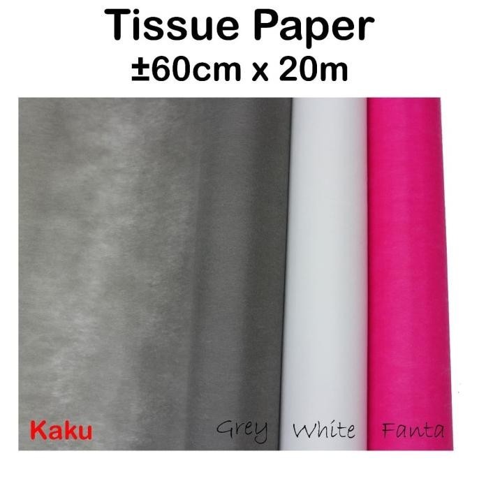 

Tissue Paper 60cm x 20meter - Kaku - Kertas Bunga - Bouquet - Kado
