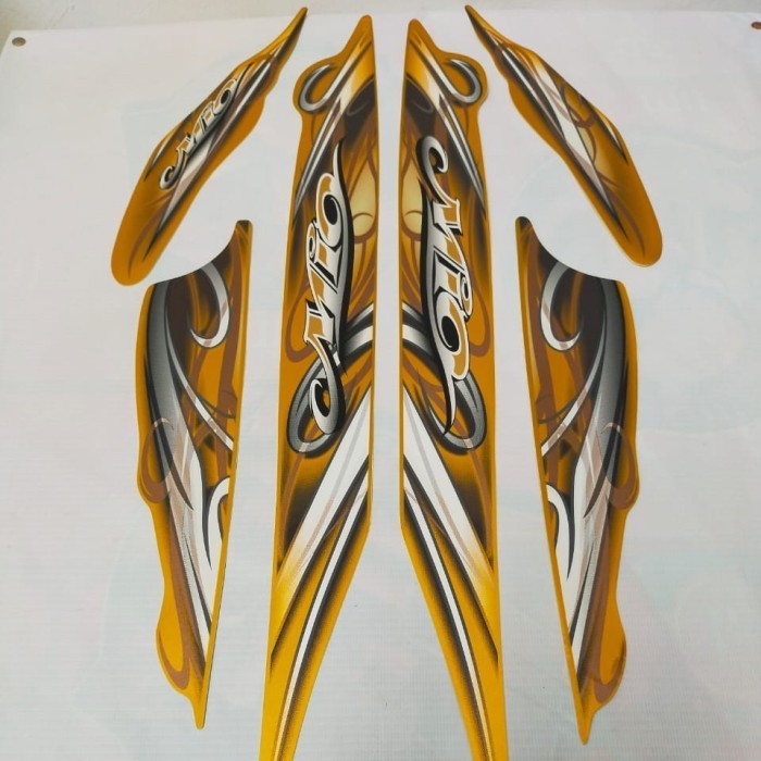 Striping Sticker Stiker Body Mio 2010 Warna Gold Original Lospak