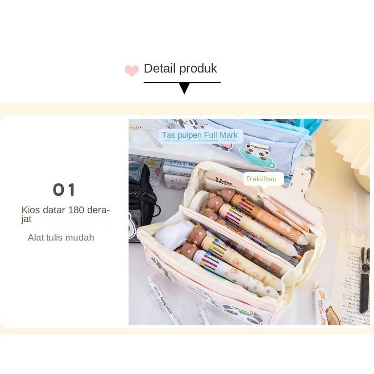 

rq-56 Tempat pensil sederhana berkapasitas besar / hadiah kotak alat tulis anak-anak yang indah Premium