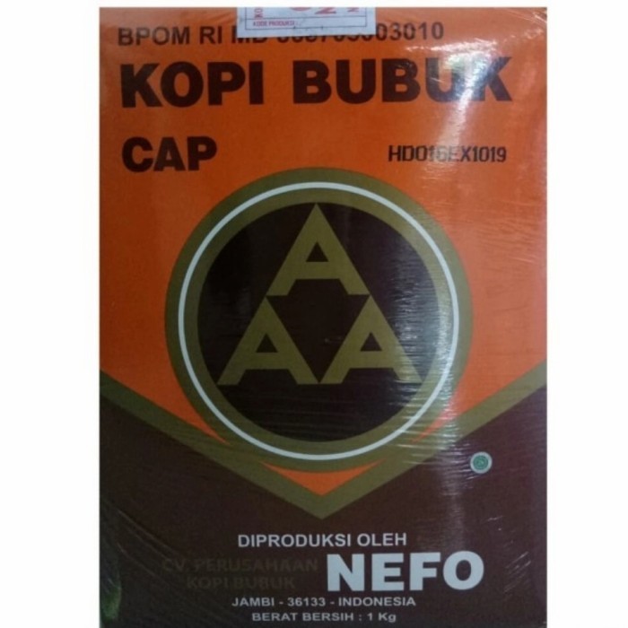 

Secrenada - Kopi Bubuk Cap Aaa Nefo Khas Jambi 1 Kg / 1000 Gram Harum & Wangi