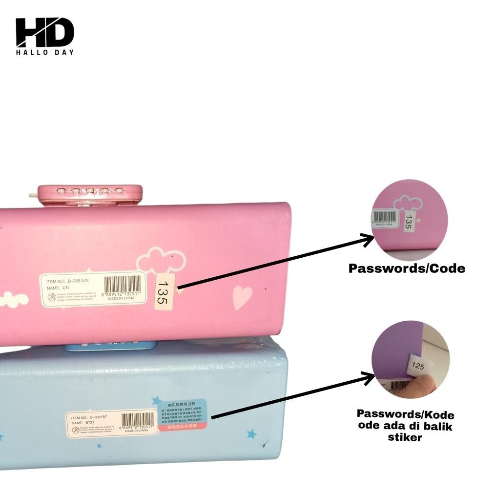 

Ok75 HD Kotak Pensil Karton+Kunci Pin/Tempat Pensil/Pensil Case Locker Viral