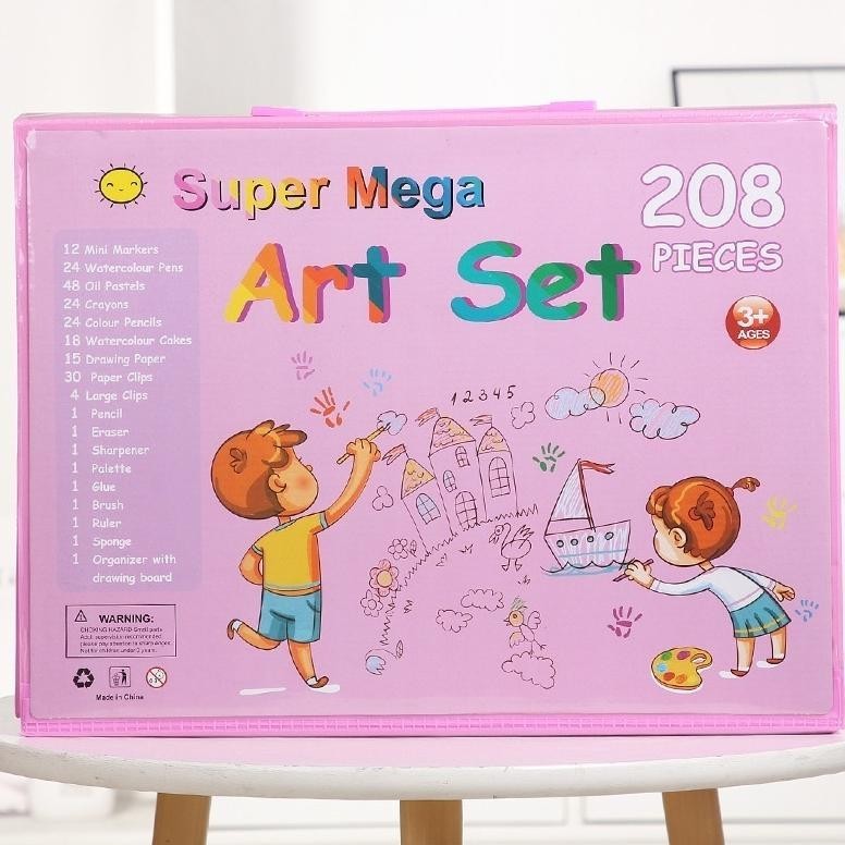 

nl-8 Koper 208 Pcs Crayon Art Set Alat Mewarnai Dan Melukis Lengkap Oil Pastel Hemat