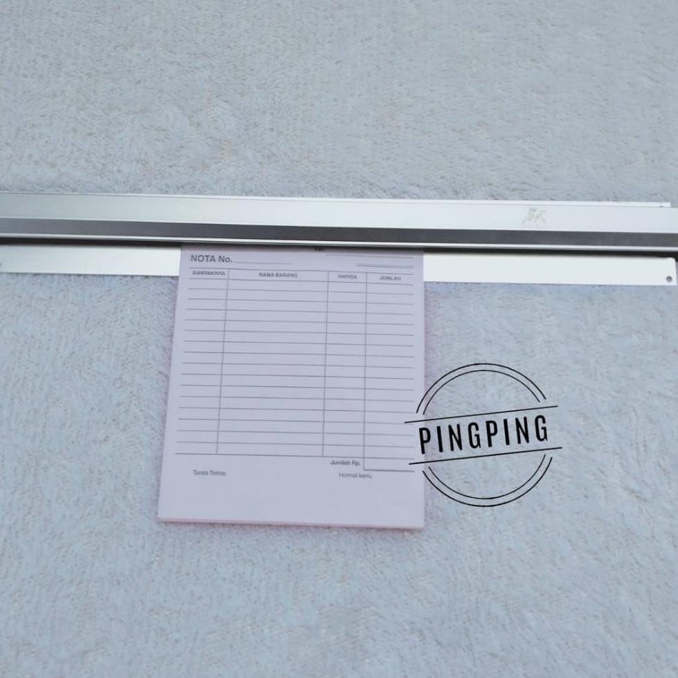 

ed-7 Bill Holder/ Receipt Holder/ Capitan Nota Stainless 45x6 cm/60*6cm/90*6cm/Penjepit Kertas Bon Bill Tab Grabber Aluminum Bill Holder Restaurant Getra Cafe Berkualitas