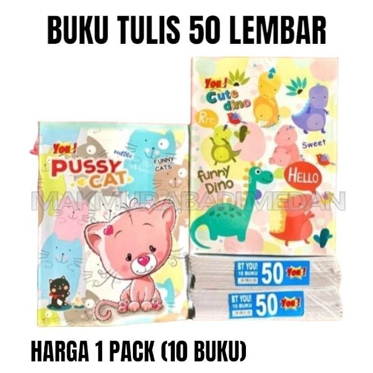 

Ready (1Pack:10Pcs) Buku Tulis Isi 50 Lembar Termurah! Best Seller / Buku Tulis Sekolah Murah Bergaris Sa / Bobi Isi 50 Lembar 10 Buku / Buku Tulis Murah 50 Bobi / Sa