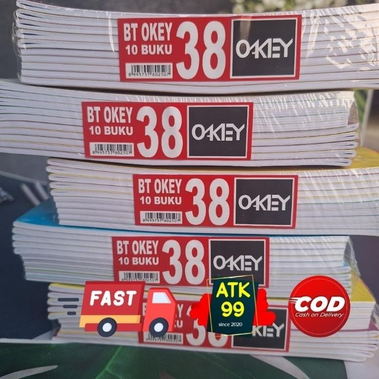 

gf-5 Okey 38 Lembar/Block Note/Buku Catatan Sekolah/Alat Tulis/Note Book/Block Note/Belajar Sale