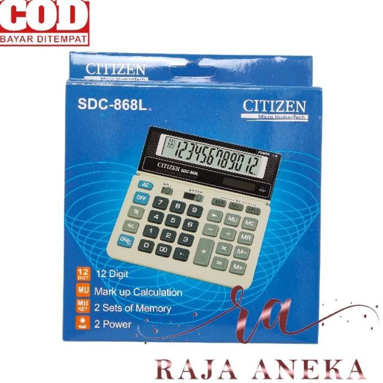 

Or42 Citizen Calculator SDC-868L - Kalkulator Desktop Meja Kantor SDC 868L citizen 868 Original