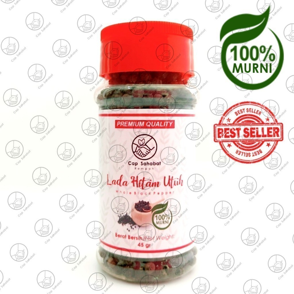 

Cap Sahabat - Biji Lada Hitam Utuh Botol Premium / Whole Black Pepper