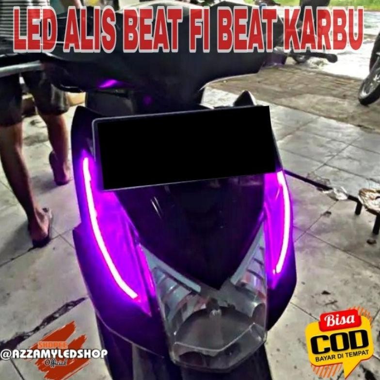 New Lampu Alis Led Drl Alis Flexible Lentur Beat Fi Beat Karbu No Bintik Terang Berkualitas