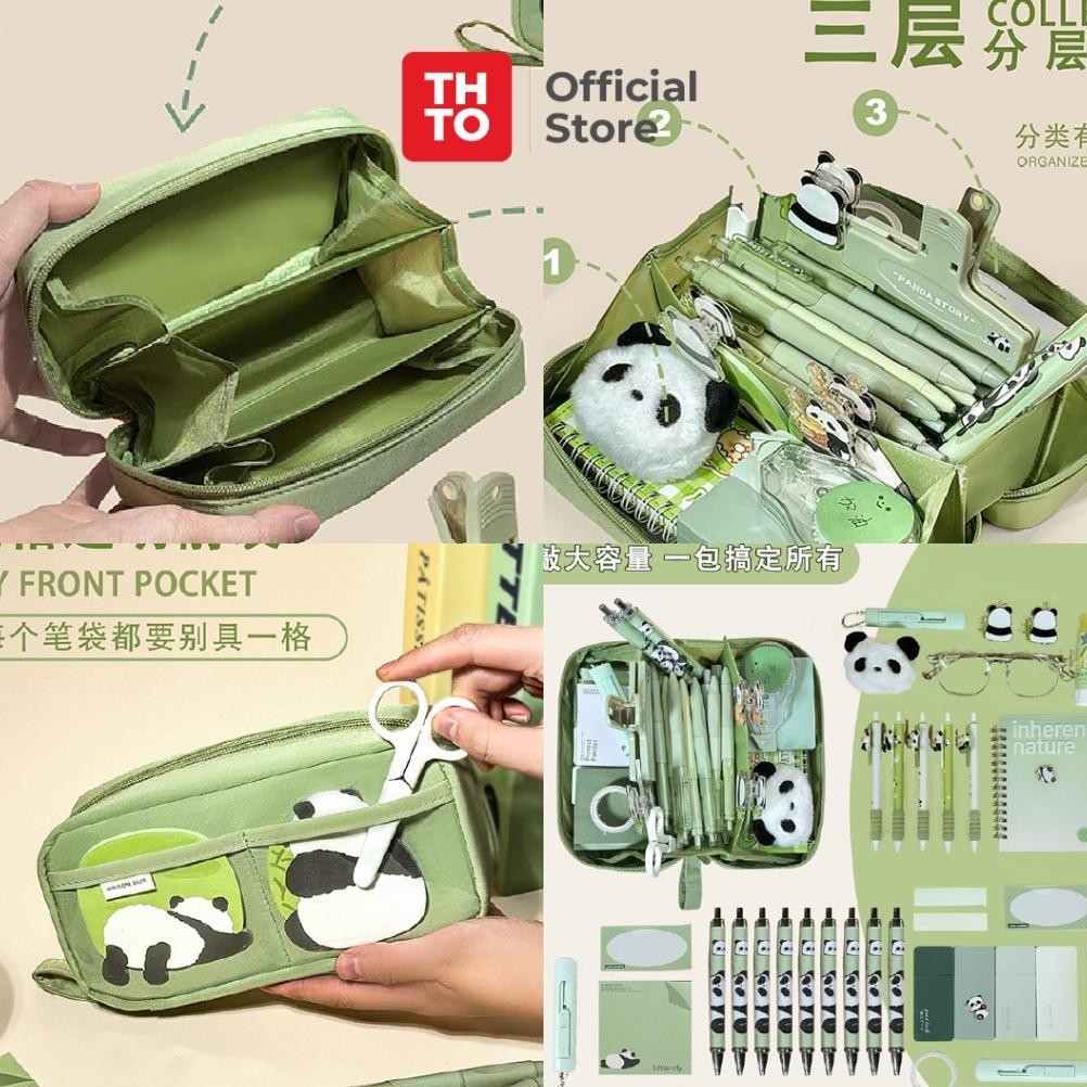 

rwet-23 THTO Tas Tempat Pensil Case Pouch Anak Sekolah Transparan Kapasitas Besar Stationery Kantor A079 Termurah
