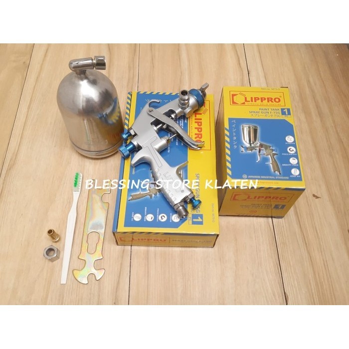 Kualitas terbaik] SPRAY GUN F 75 G / SPRAY GUN LIPPRO TABUNG ATAS SEMPROTAN CAT