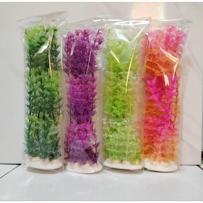 Promo Tanaman Aquarium Rumput Kerang Pelastik Untuk Hiasan Aquarium Tinggi 30Cm Murah