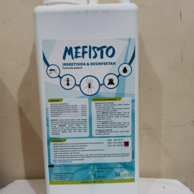 Mefisto 1 Liter Disinfektan Kandang Plus Pembasmi Kutu