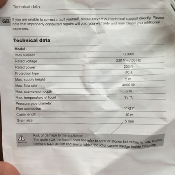 NEW SERIES Q2009 POMPA AIR CELUP KOLAM KURAS TANDON AKUARIUM DABAQUA MANUAL ORIGINAL QUALITY