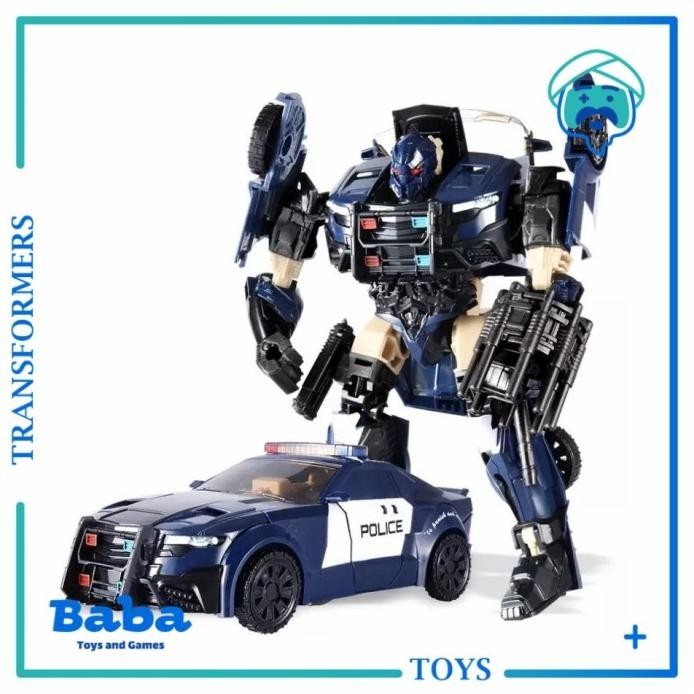 (DISKON) Mainan Robot BMB Transformers Police Barricade Deformation Original