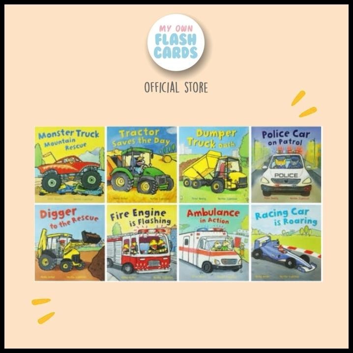 

Busy Wheels Set Of 8 Children Book Set Transportation Vehicle Books