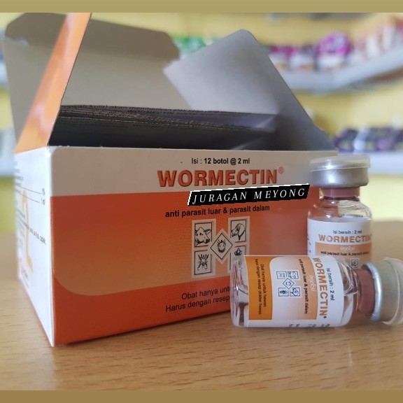 WORMECTINE 2ml BONUS 1 SPIT vitamin obat caplak gudik kutuan jamuran kelinci kucing sapi kerbau hewa
