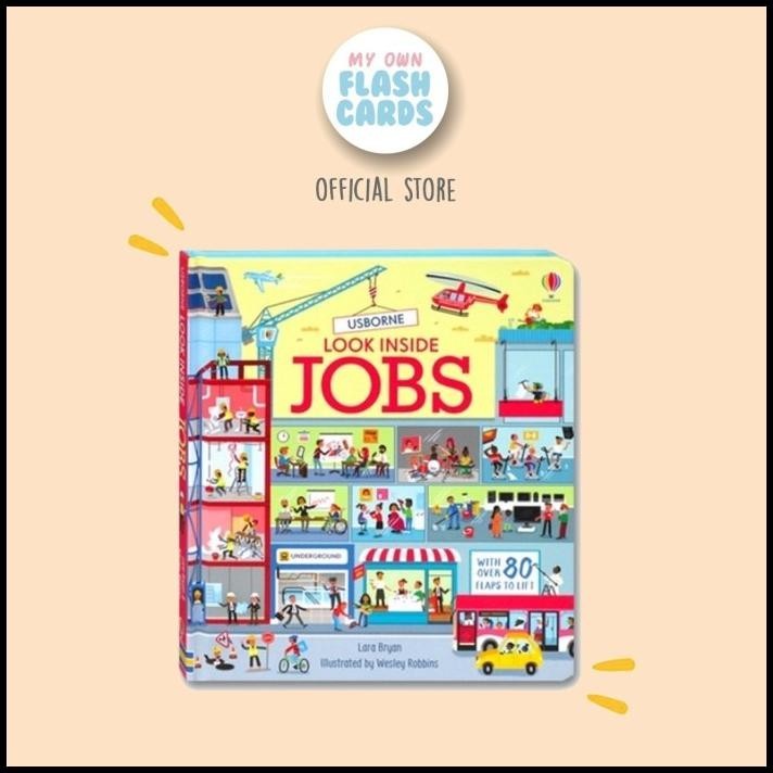 

Usborne Look Inside Jobs Buku Edukasi Import Anak Flap Imported Book