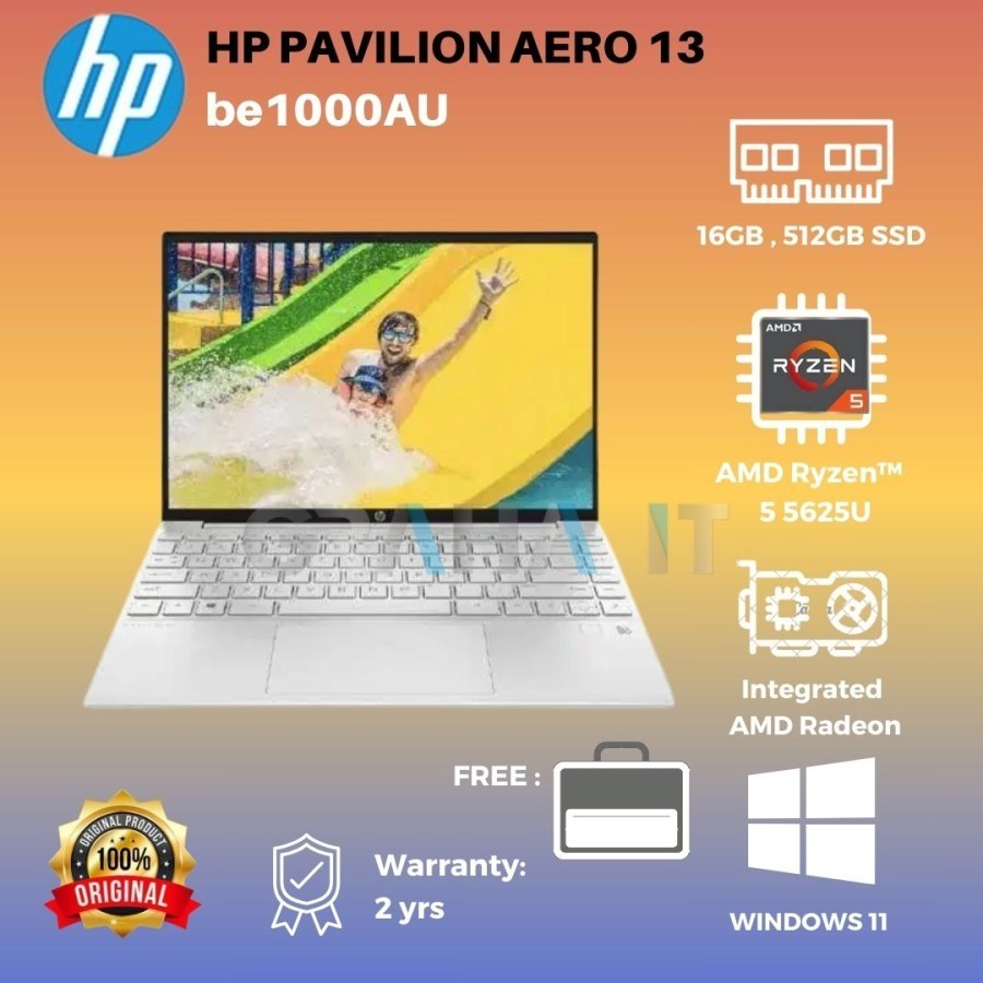 HP Pavilion Aero 13 be1000AU Ryzen 5 5625U 16GB 512GB 13" WIN.11