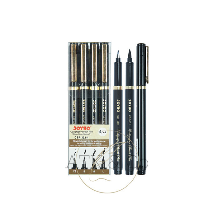 

Sale Calligraphy Brush Pen Pena Kuas Kaligrafi Joyko Cbp-332-4 1 Set 4 Pcs