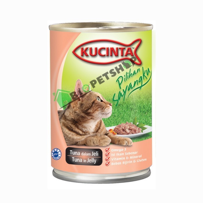 MAKANAN KUCING KALENG KUCINTA TUNA IN JELLY 400GR