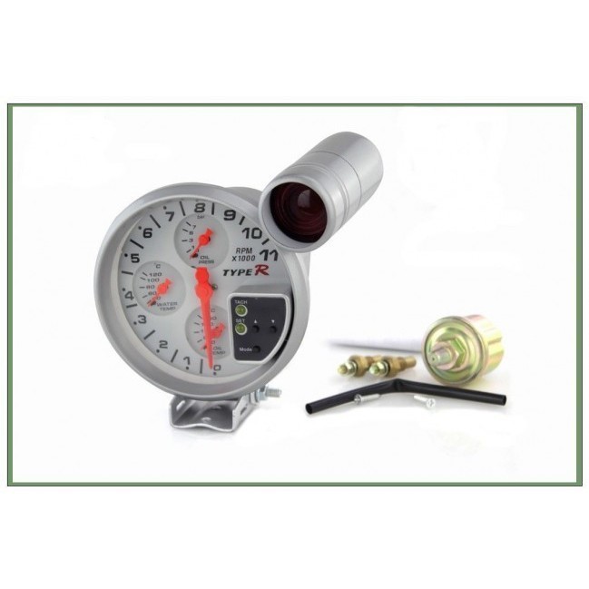 Tachometer Type R 4In1 5 Inch Takometer Mobil Tipe R