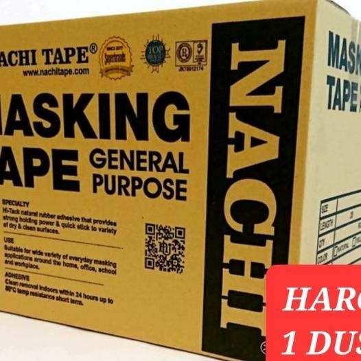 

Masking Tape Nachi 24Mm 48Mm Lakban Kertas Nachi 24Mm 1 Inch [Dus]