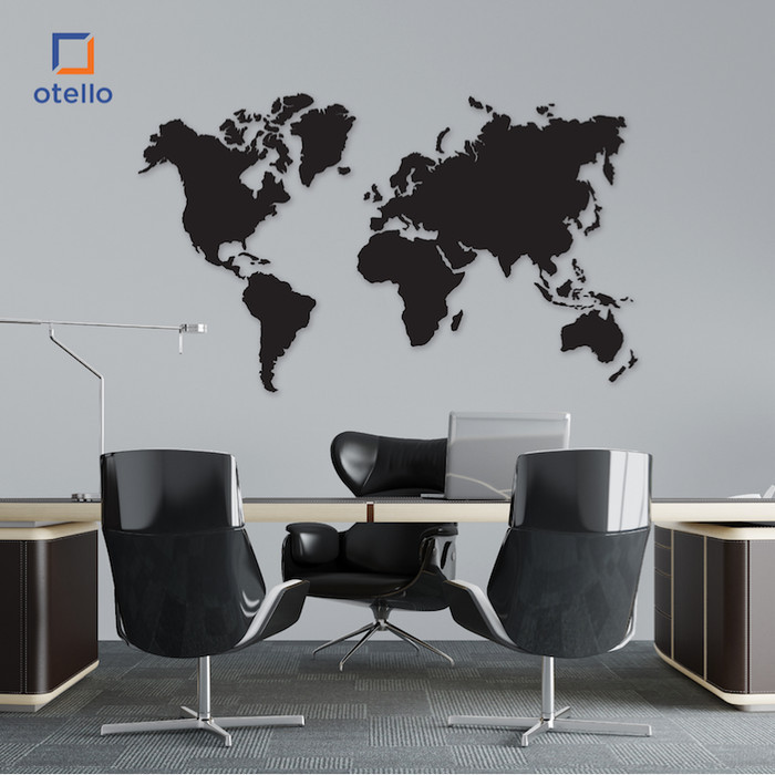 Ars Peta Dunia Wall Sticker Akrilik Timbul Dekorasi Hiasan Dinding Peta