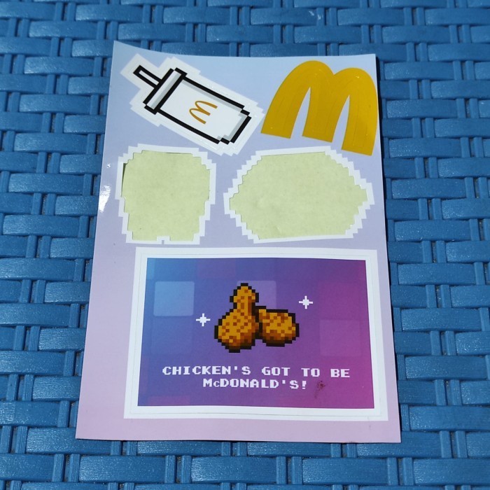 

monggo] STIKER MCD MCDONALDS STICKER TEMPELAN CHICKEN
