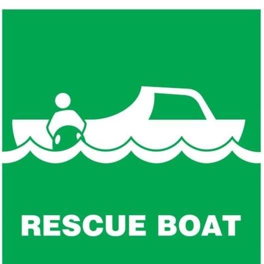 

] IMO Symbol Sticekr Rescue Boat 33.4101/ Stiker IMO fluorescent