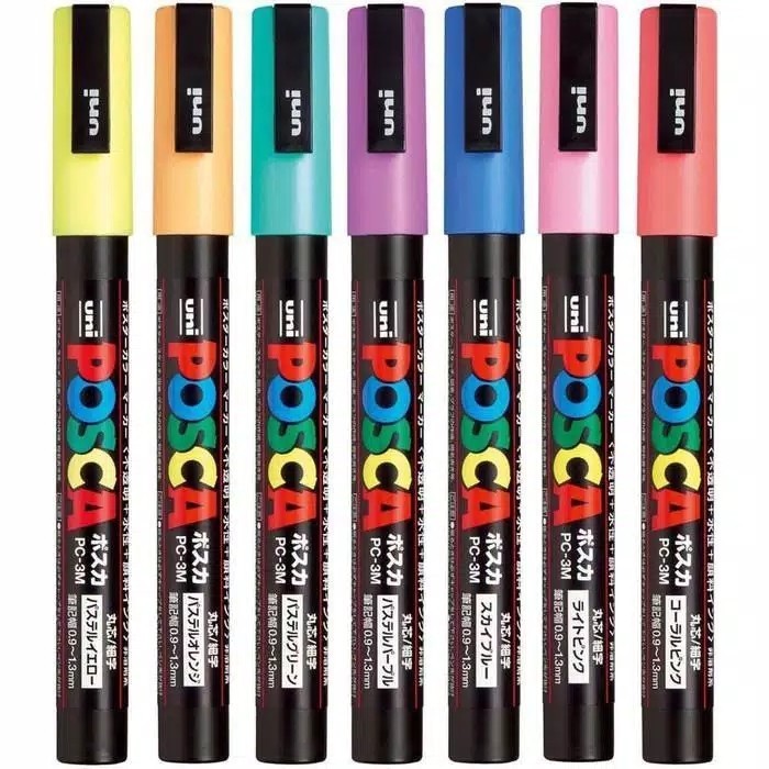 

Uni Posca Poster Paint Marker PC-3M Set 7 PASTEL Colors