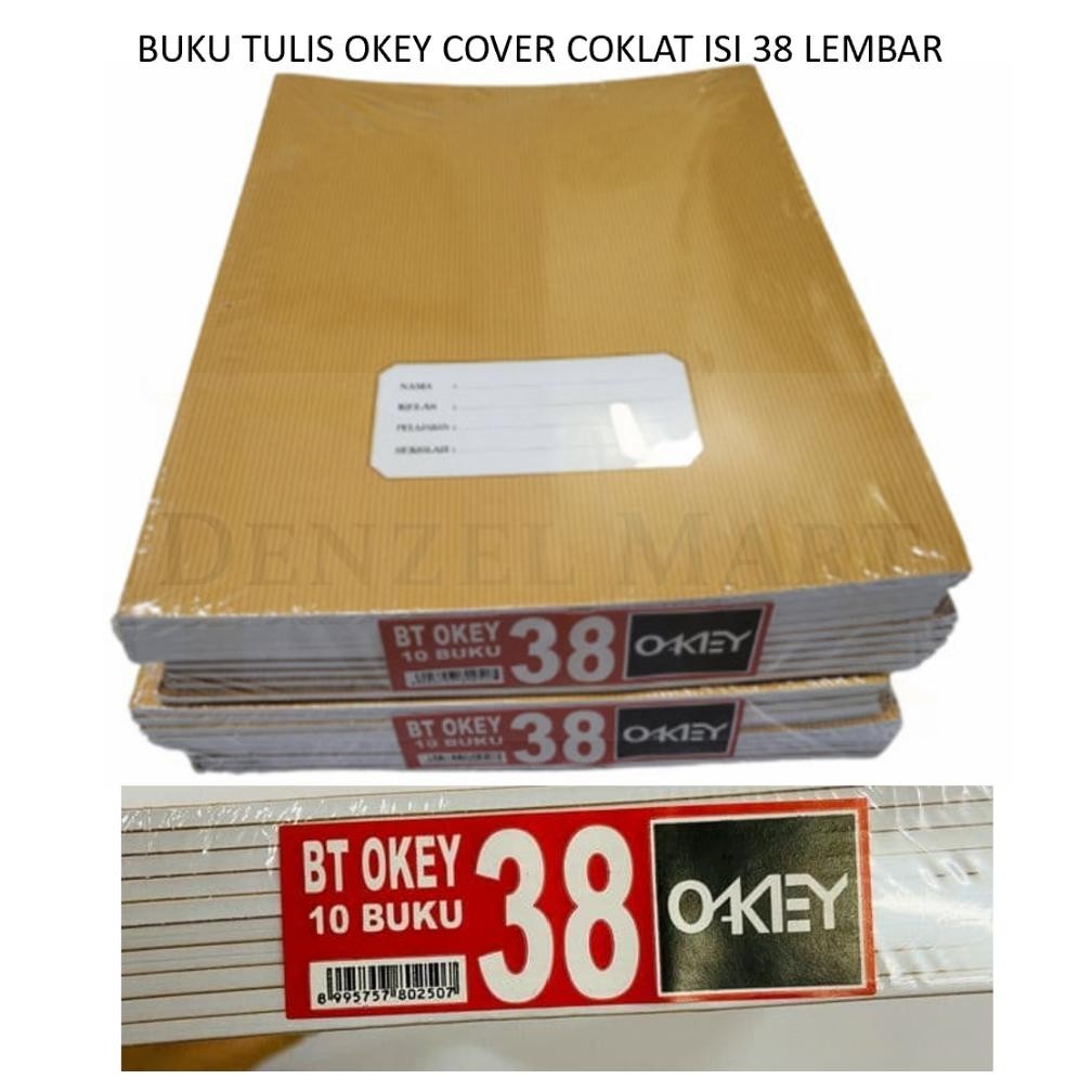 

Buku tulis OKEY isi 38 lembar 1 pak 10 buku pendek sampul cokelat PROMO AKHIR TAHUN