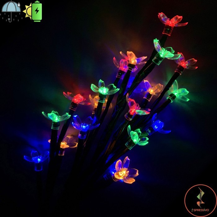 Lampu Hias Led Taman Tenaga Surya Rangkaian Bunga Rgb Dekorasi Outdoor Gratis Ongkir