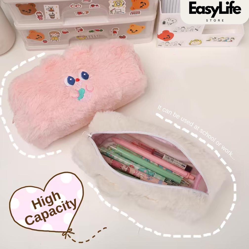 

Kotak Pensil Alat Tulis Bulu Motif Karakter Lucu Pencil Case Anak High Capacity TERLARIS