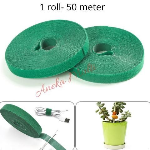 

Kabel Strap Serba Guna velco Velcro tanaman roll besar hijau