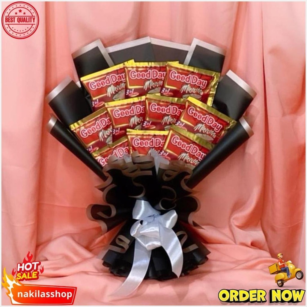 

Buket Kopi /Bouquet/Bucket Coffe Good Day / Sempro/Graduation/Wisuda/Sidang/Ulang Taun/Aniversarry Gratis Ongkir